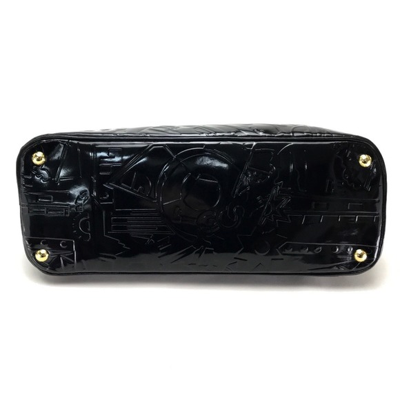 Prada Design Embossed Bag Handbag Patent Black - Picture 3 of 9